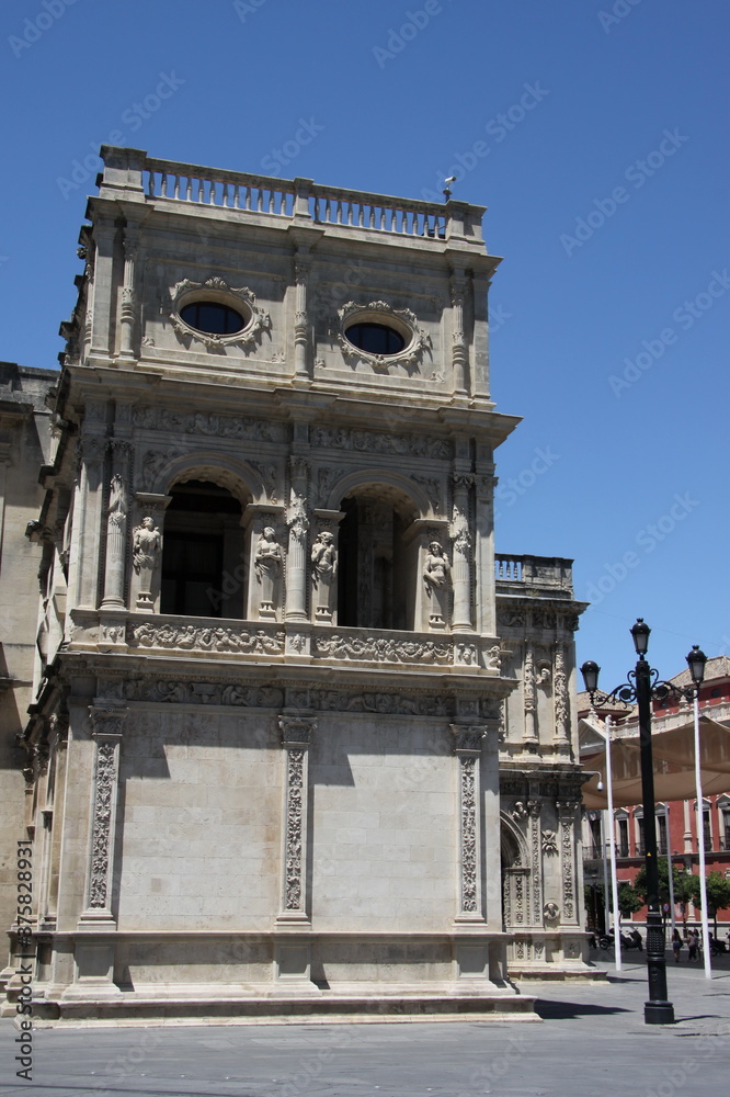 Fragment of the cathedral in Spanish Seville