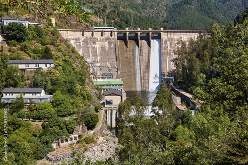 Hydroelectric power station and dam. Sil river. Renewable energy. Galicia photo