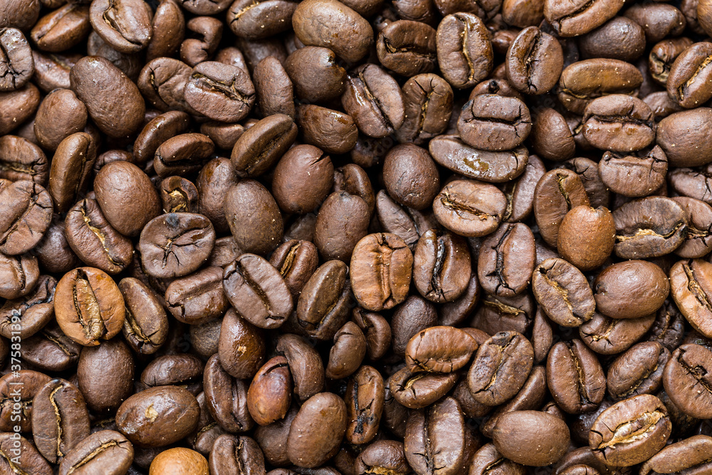 Roasted coffee beans background Roasted coffee beans background