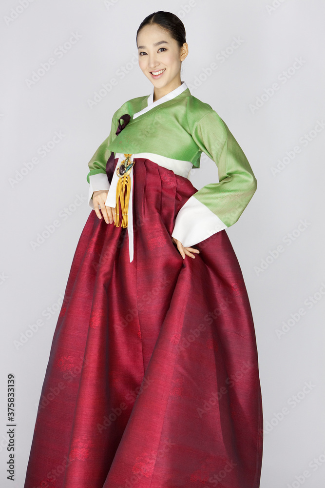 young woman in korean traditional clothing, hanbok young woman in korean traditional clothing, hanbok
