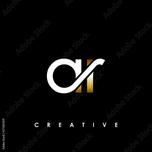 AR Letter Initial Logo Design Template Vector Illustration
