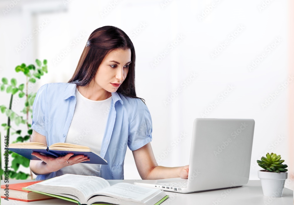 Accountant calculating. Accountant calculating.