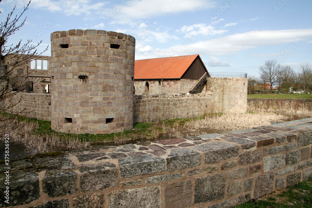 Die Wasserburg in Friedewald. Hessen, Deutschland, Europa Die Wasserburg in Friedewald. Hessen, Deutschland, Europa