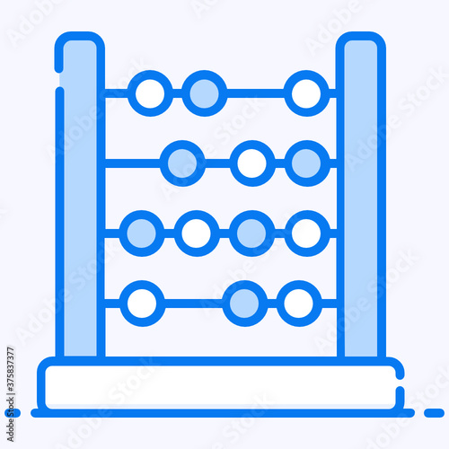 
Primary counting education, icon of abacus vector design 
