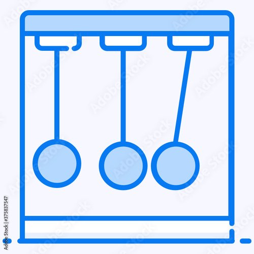 
A weight suspended body, pendulum vector in icon
