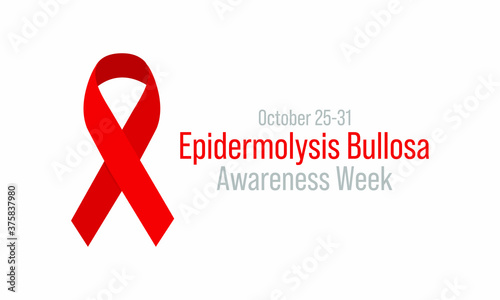 Vector illustration on the theme of Epidermolysis Bullosa awareness week observed each year from October 25 to 31. photo