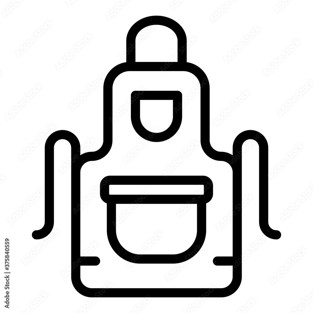 Kitchen apron icon. Outline kitchen apron vector icon for web design isolated on white background Kitchen apron icon. Outline kitchen apron vector icon for web design isolated on white background