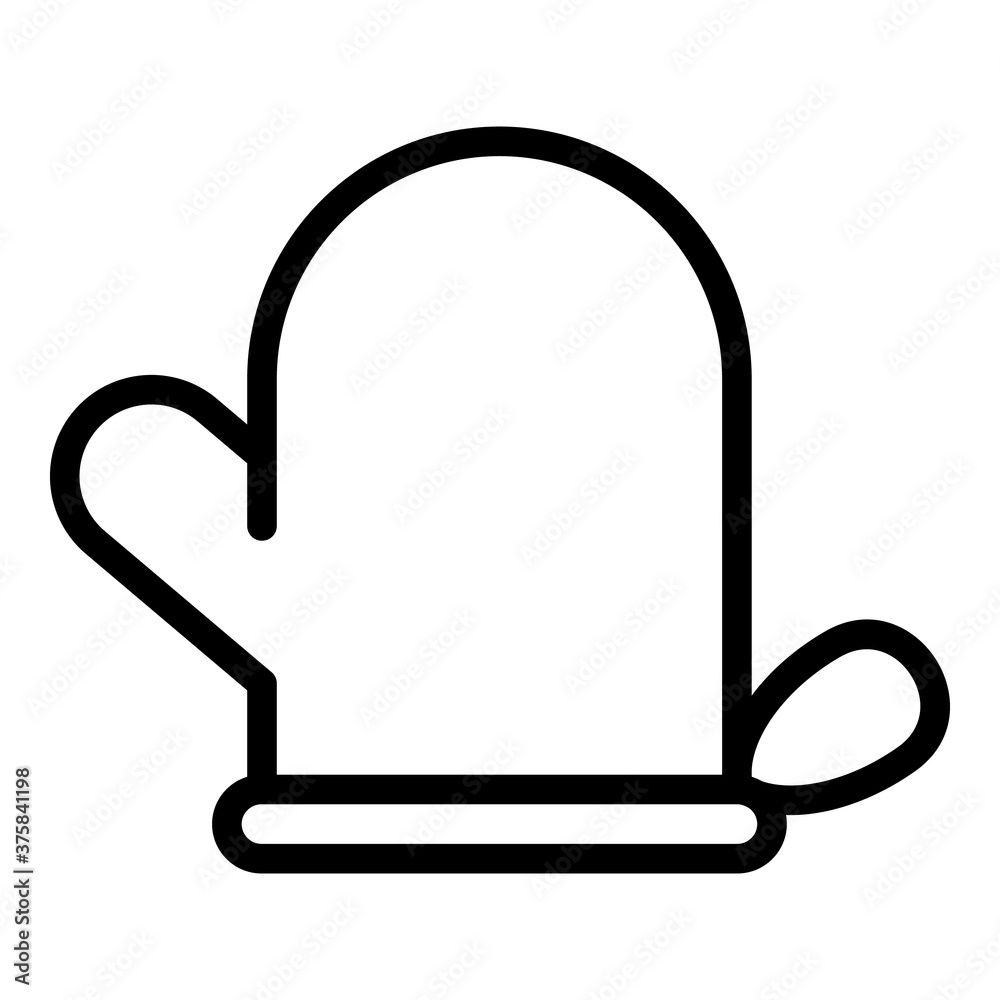 Home kitchen glove icon. Outline home kitchen glove vector icon for web design isolated on white background Home kitchen glove icon. Outline home kitchen glove vector icon for web design isolated on white background
