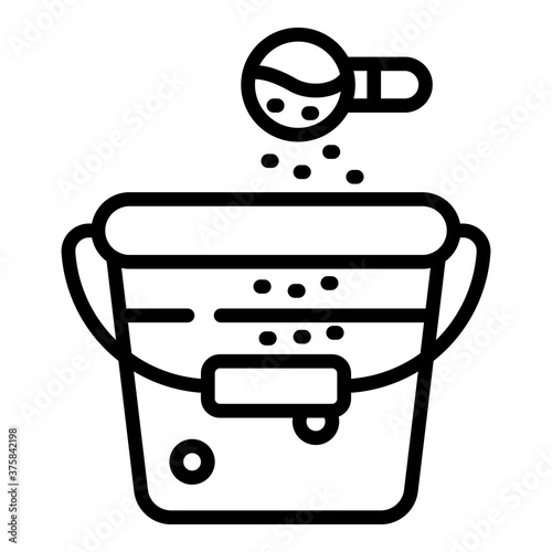 Disinfection water powder icon. Outline disinfection water powder vector icon for web design isolated on white background