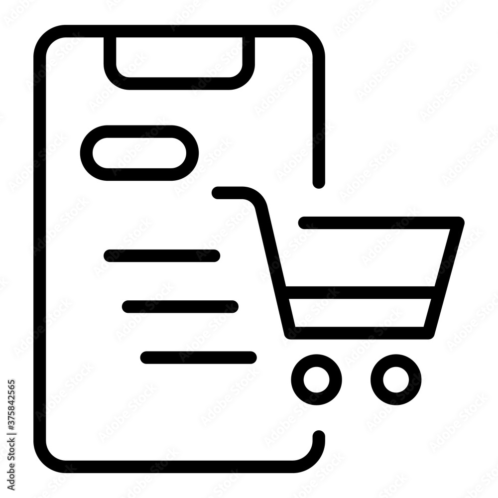 Smartphone shop home delivery icon. Outline smartphone shop home delivery vector icon for web design isolated on white background Smartphone shop home delivery icon. Outline smartphone shop home delivery vector icon for web design isolated on white background