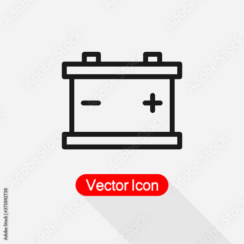  Car Battery Icon Vector Illustration Eps10