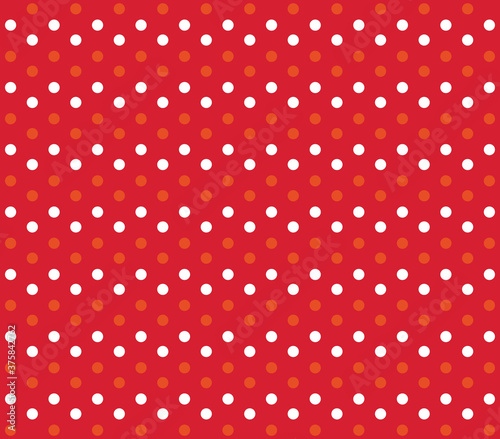 Christmas background. Vector red and yellow polka dot.  photo
