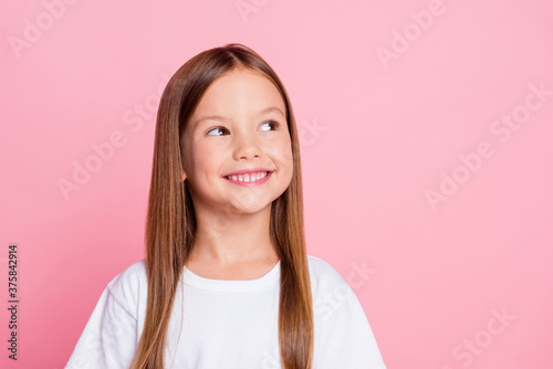 Canvastavla Close-up portrait of her she nice-looking attractive lovely curious cheerful che