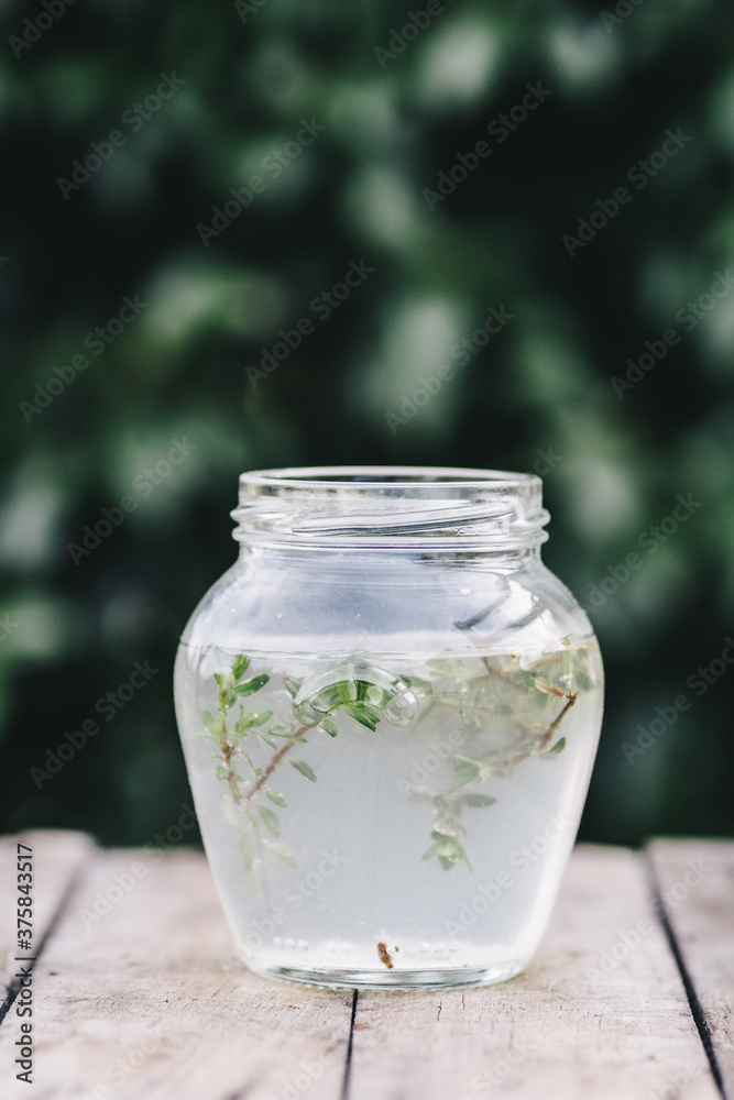 Thyme lemonade in a jar Thyme lemonade in a jar