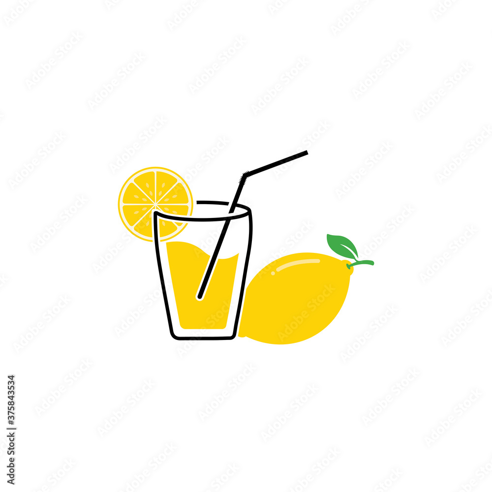Fresh Lemon icon vector illustration design Fresh Lemon icon vector illustration design