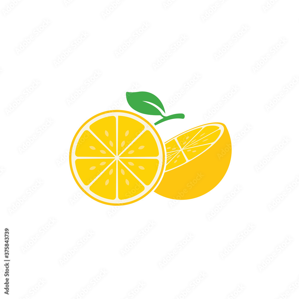 Fresh Lemon icon vector illustration design