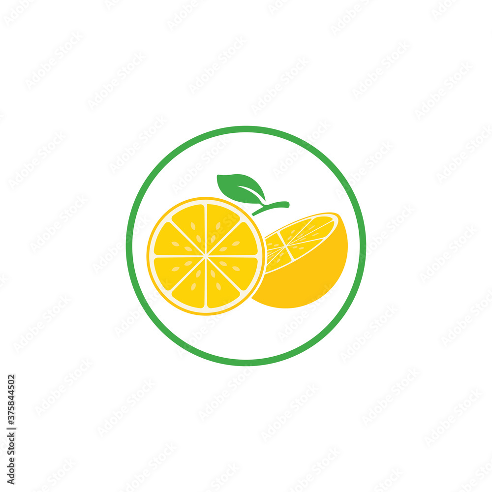 Fresh Lemon icon vector illustration design Fresh Lemon icon vector illustration design