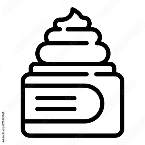 Breast feeding cream icon. Outline breast feeding cream vector icon for web design isolated on white background