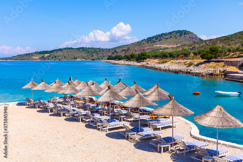 Ksamil Beach in Albania. One of the most popular towns along the Albanian Riviera.  © Alex Waltner