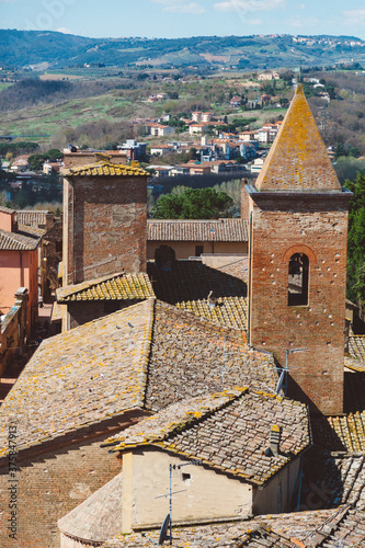 Tuscan Village during a sunny spring day photo