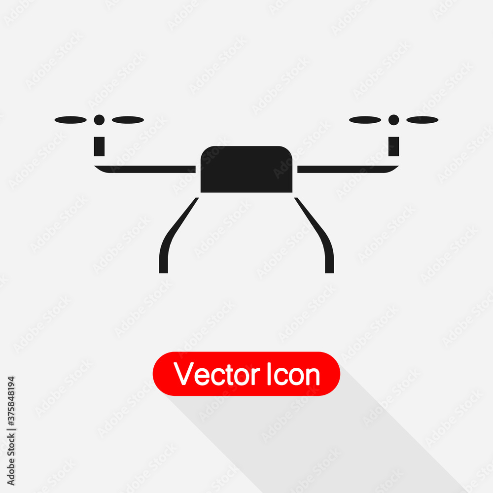 Drone Icon, Copter Sign, Quadcopter Icon