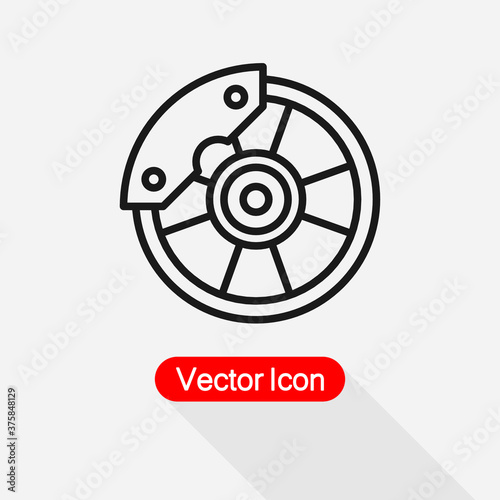 Disc Brake Icon Vector Illustration Eps 10