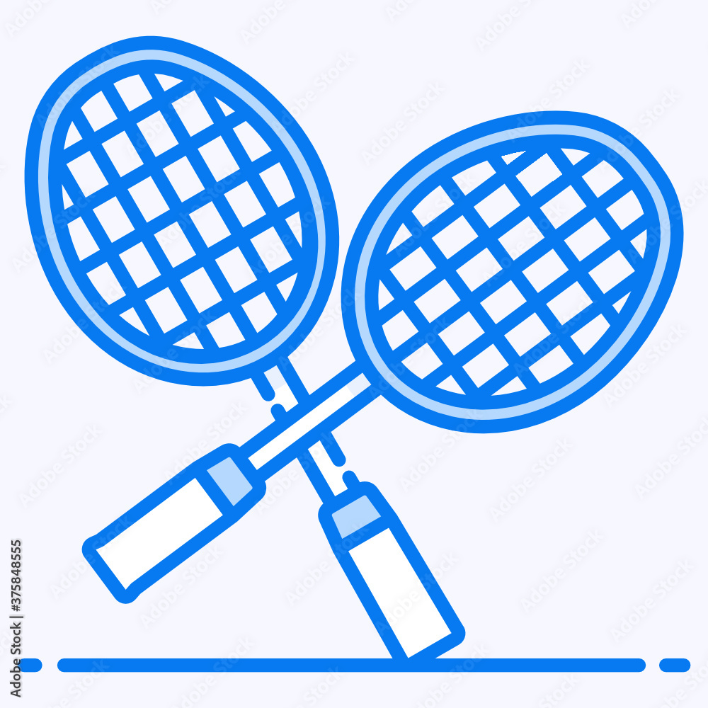 Icon of badminton rackets in style design
Icon of badminton rackets in style design