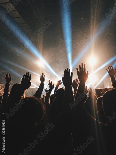 Hands Raised at Live Concert