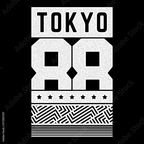 Photography Vector white vintage illustration on the theme of Tokyo