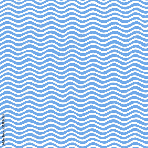 Abstract sea waves seamless vector pattern.