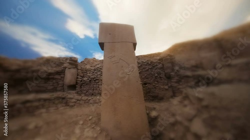 Gobekli Tepe Fox Stone. The fox carved into the stone pillars at Gobekli Tepe, Turkey.
