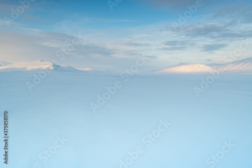 Svalbard winter - idyllic arctic scenery