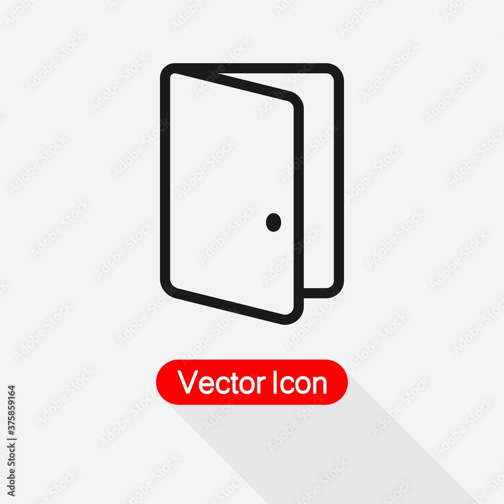 Open Door Icon Vector Illustration Eps10