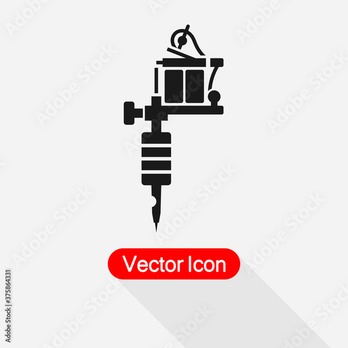  Tattoo Machine Icon Vector Illustration Eps10