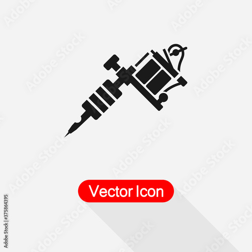  Tattoo Machine Icon Vector Illustration Eps10