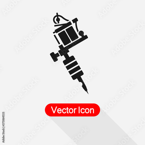  Tattoo Machine Icon Vector Illustration Eps10