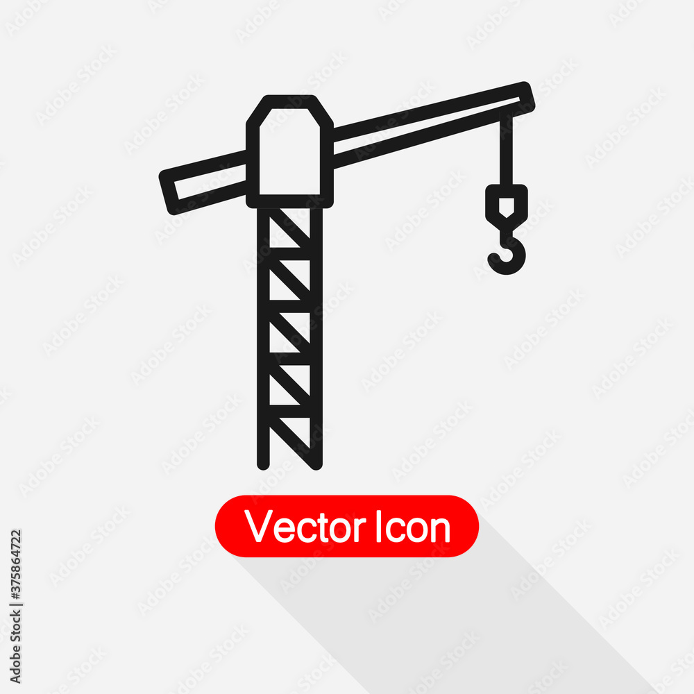 Tower Crane Icon Vector Illustration Eps10 Tower Crane Icon Vector Illustration Eps10