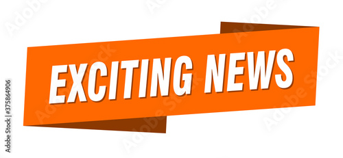 exciting news banner template. ribbon label sign. sticker