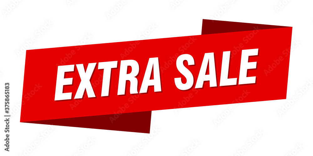 extra sale banner template. ribbon label sign. sticker extra sale banner template. ribbon label sign. sticker
