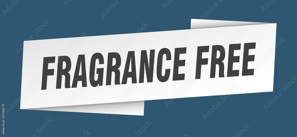 fragrance free banner template. ribbon label sign. sticker