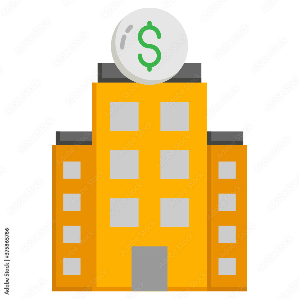 Bank Involvment in Merger and Acquisition Concept, Beyond relationship lending on white background, Supertall skyscraper Financial Center Building Vector color Icon design, M&A Symbols Bank Involvment in Merger and Acquisition Concept, Beyond relationship lending on white background, Supertall skyscraper Financial Center Building Vector color Icon design, M&A Symbols