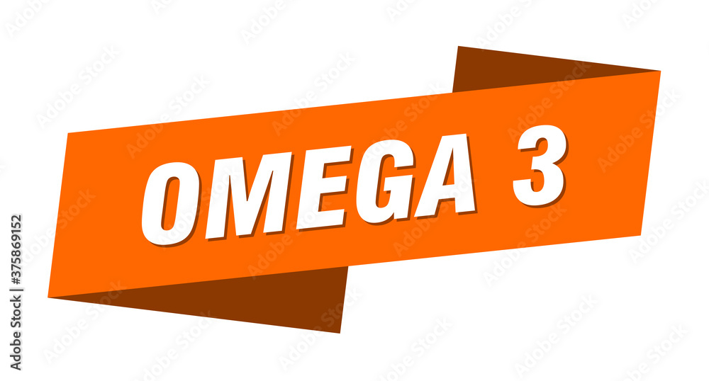 omega 3 banner template. ribbon label sign. sticker omega 3 banner template. ribbon label sign. sticker