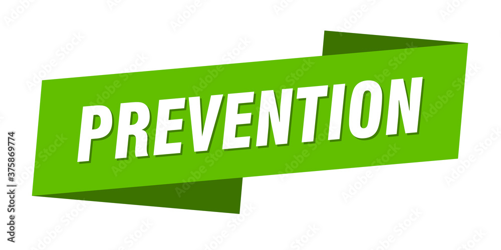 prevention banner template. ribbon label sign. sticker prevention banner template. ribbon label sign. sticker