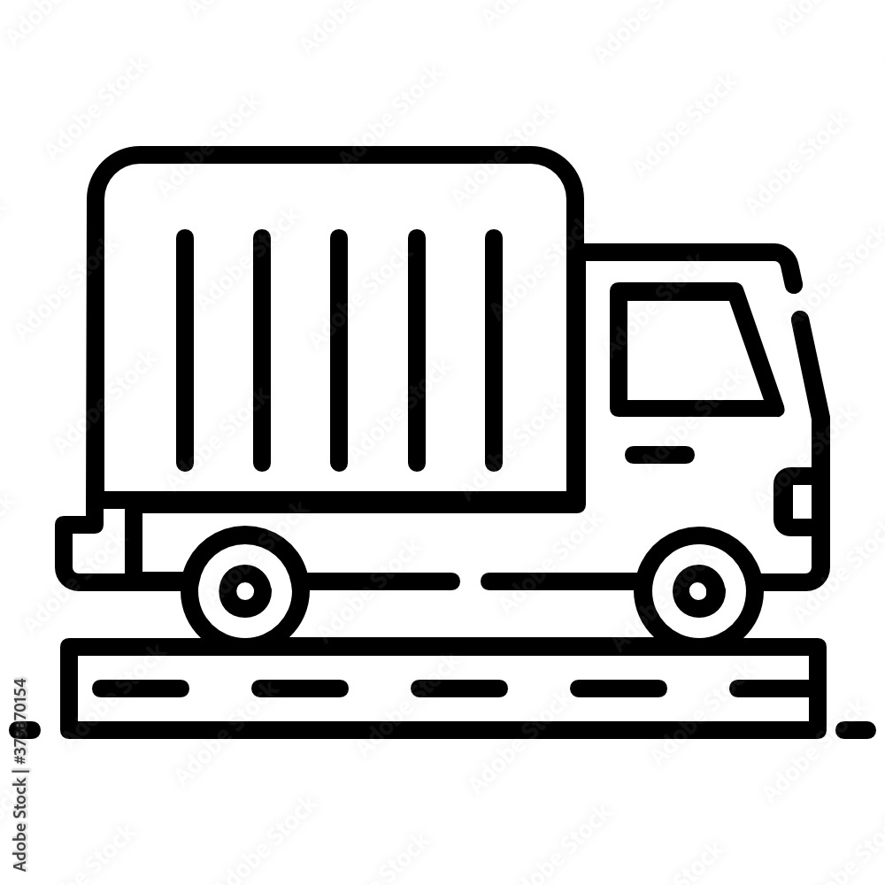 A cargo transport vehicle, road freight icon in vector
A cargo transport vehicle, road freight icon in vector