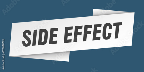side effect banner template. ribbon label sign. sticker