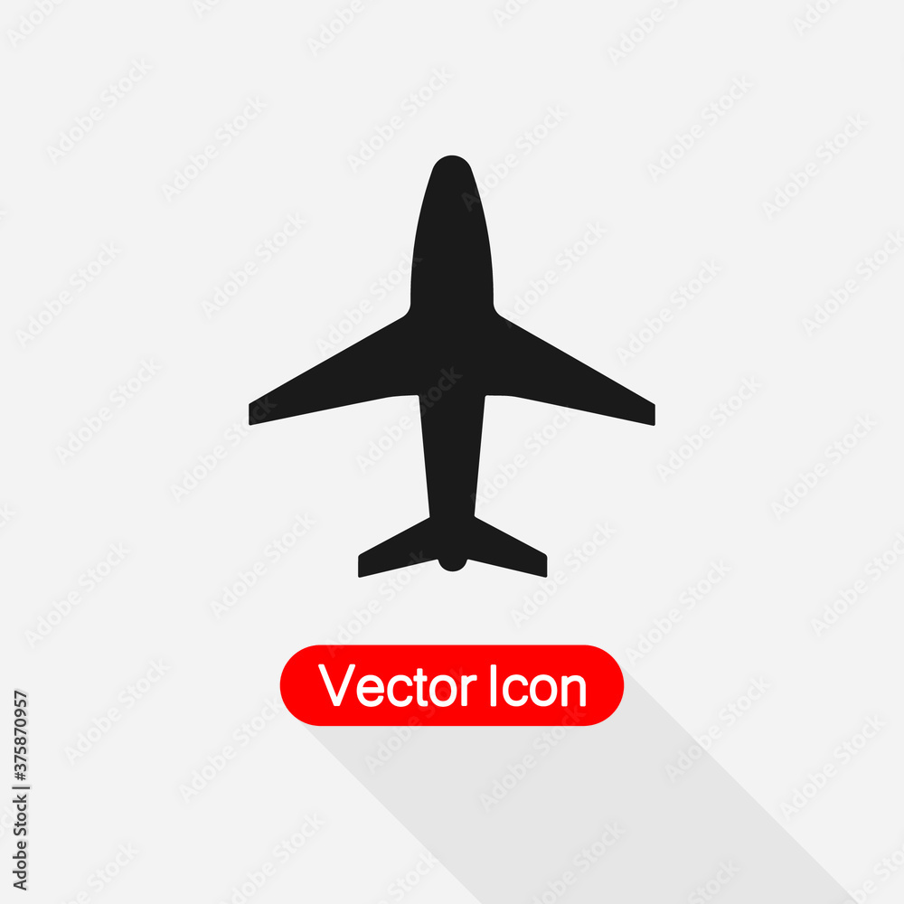 Aircraft Icon, Plane Icon Vector Illustration Eps10