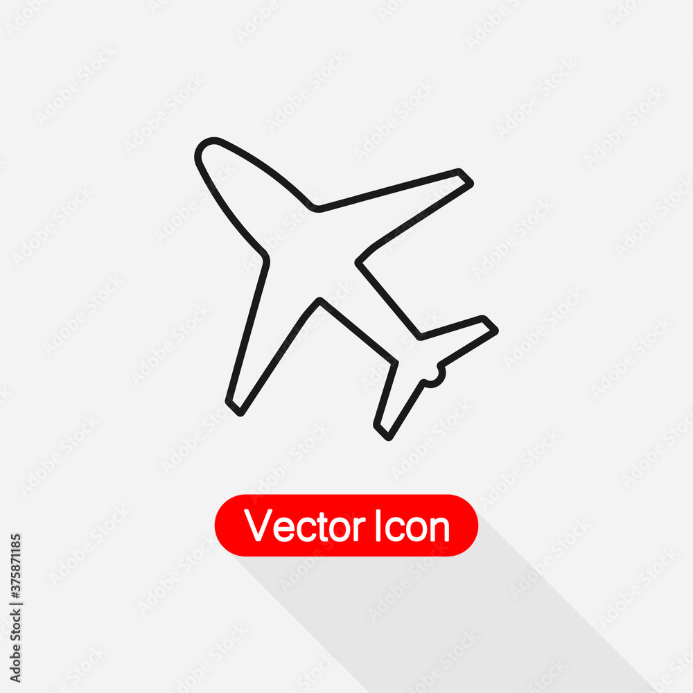 Aircraft Icon, Plane Icon Vector Illustration Eps10 Aircraft Icon, Plane Icon Vector Illustration Eps10