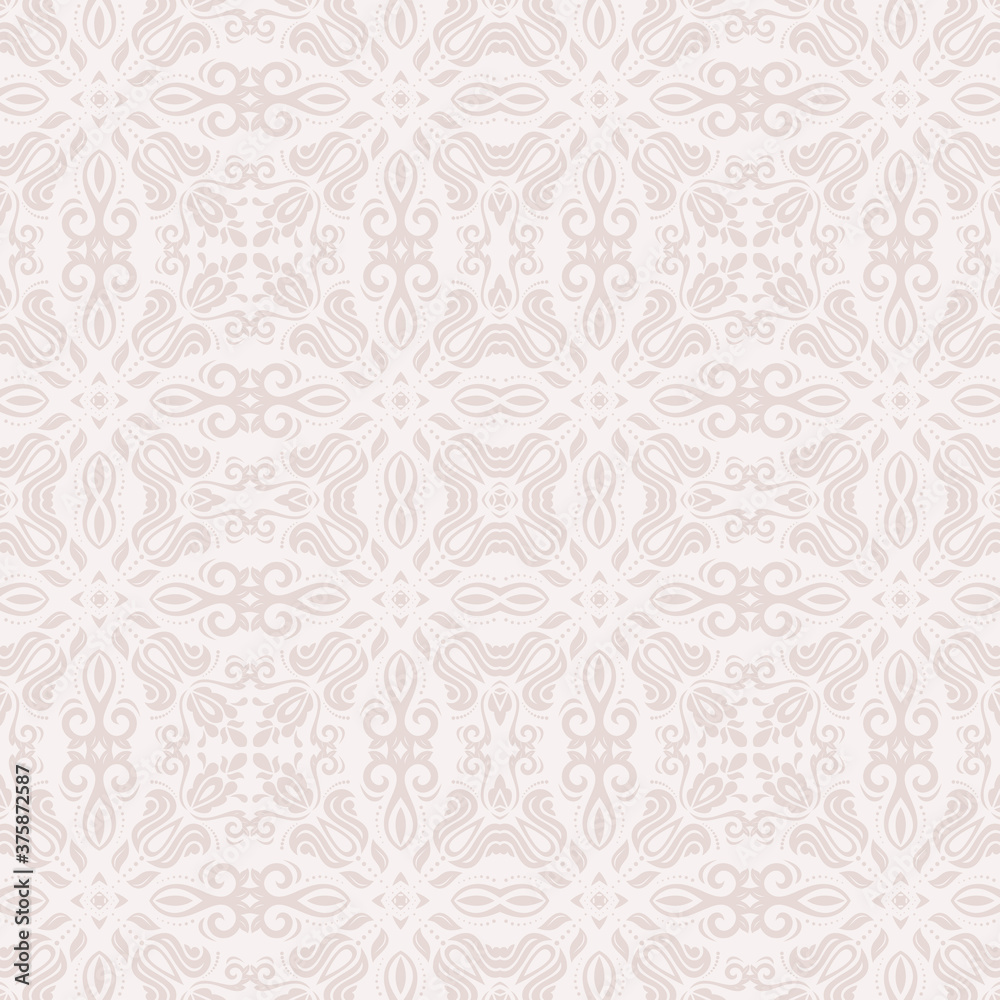 Orient vector classic pattern. Seamless pink abstract background with vintage elements. Orient pink background. Ornament for wallpaper and packaging Orient vector classic pattern. Seamless pink abstract background with vintage elements. Orient pink background. Ornament for wallpaper and packaging