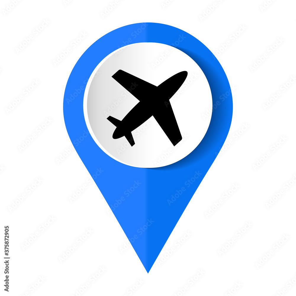Fototapeta premium Airport location icon. Vector illustration