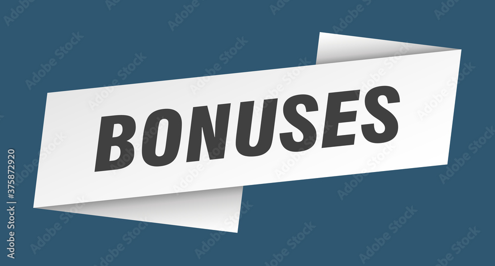 bonuses banner template. ribbon label sign. sticker bonuses banner template. ribbon label sign. sticker